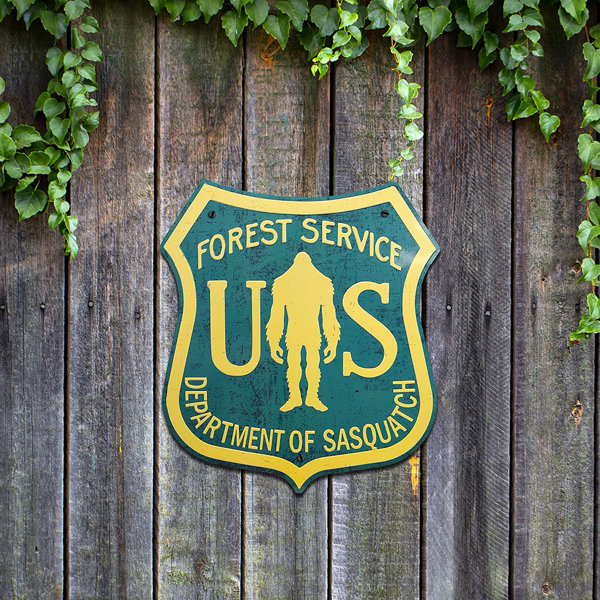SQUATCH METALWORKS Department of Sasquatch Vintage Forest Service Sign